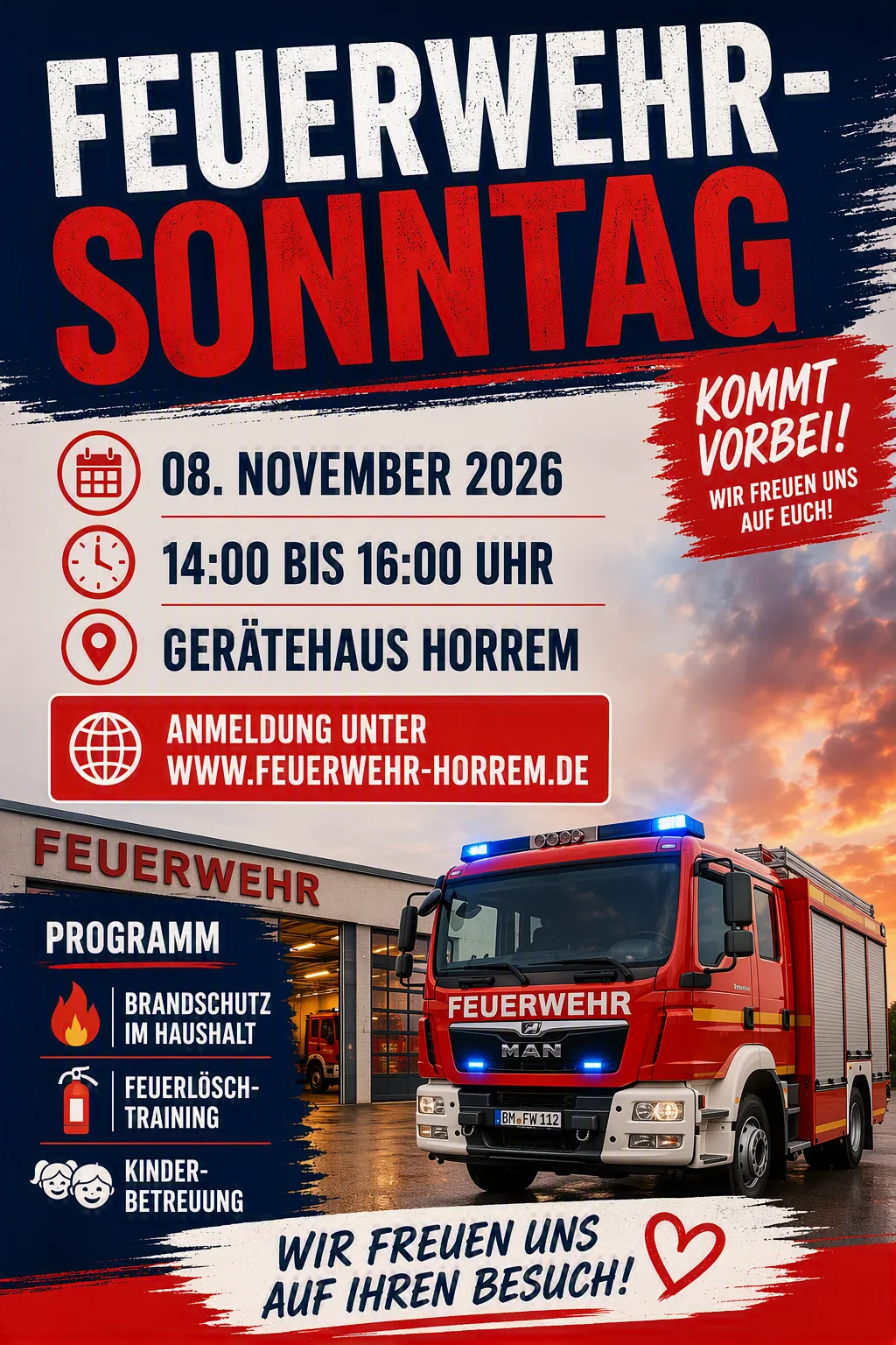 Feuerwehr-Sonntag 8. Nov. 2026